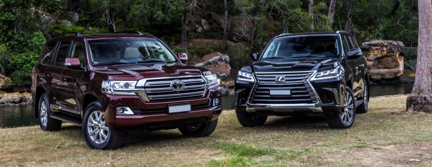 Лексус 570 и Тойота 200