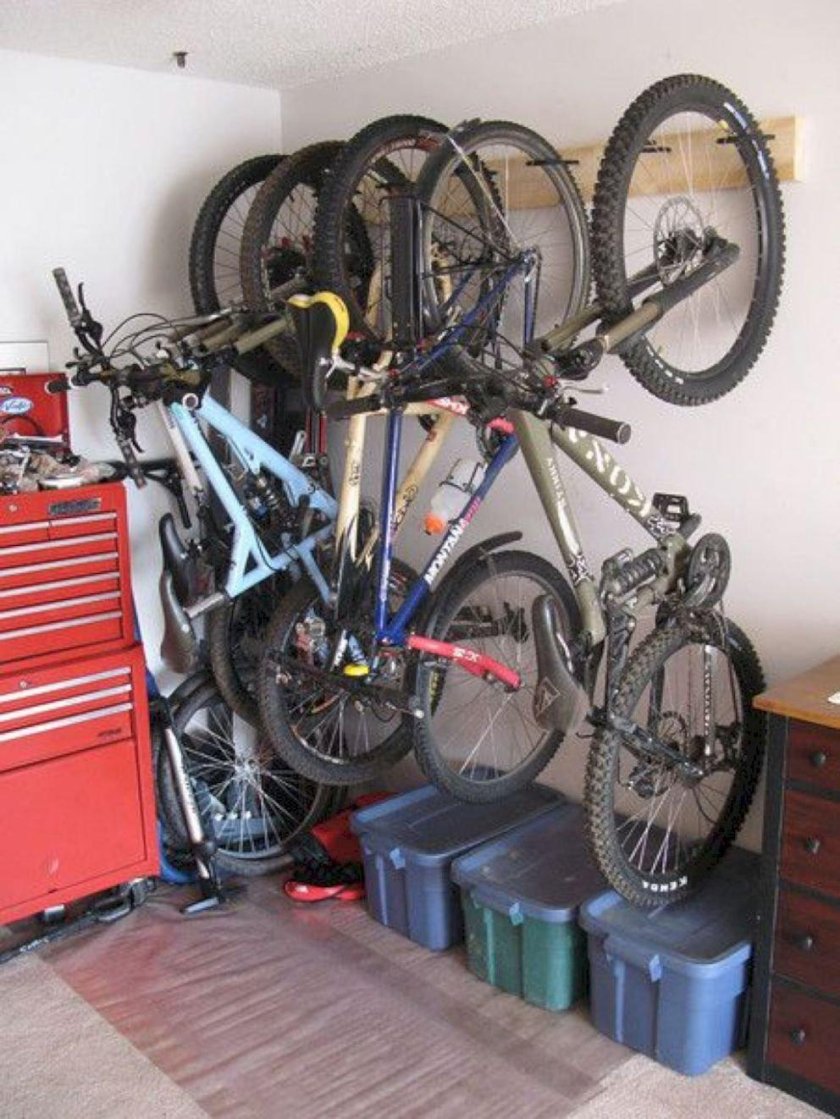 Приспособления для хранения велосипедов в гараже