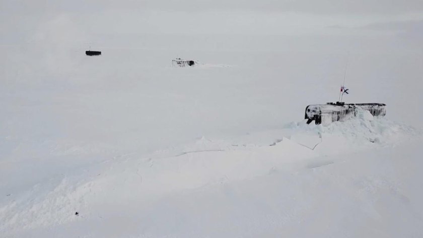 Всплытие 3 подводных лодок в Арктике