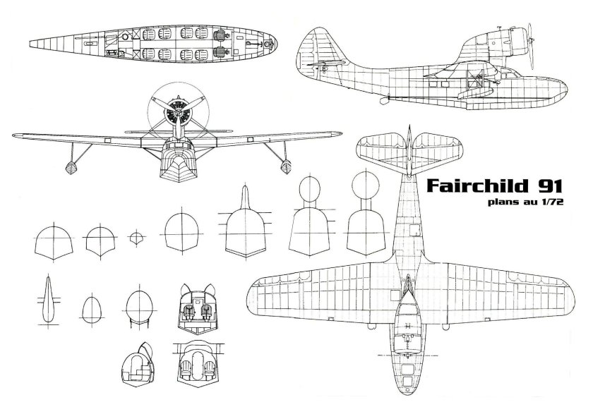 Fairchild c-119 чертёж