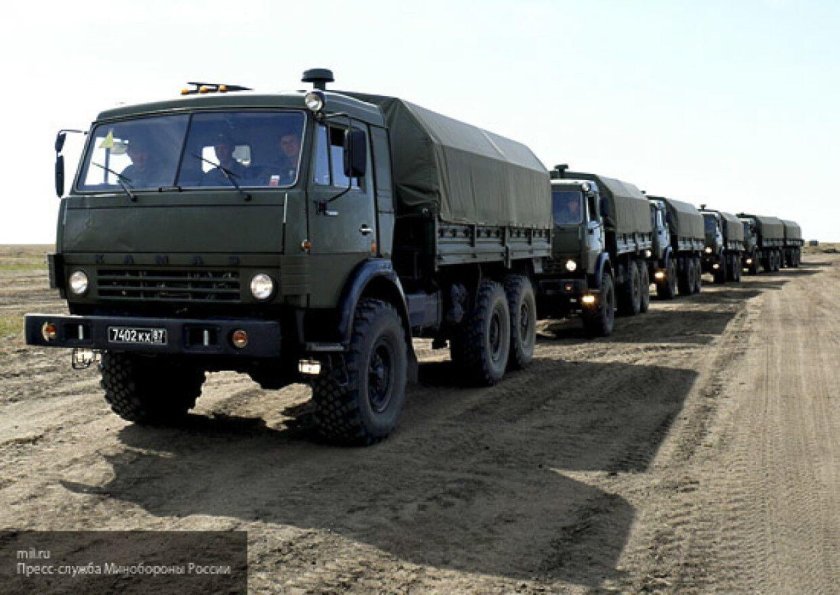 Колонна КАМАЗ 4310 военный