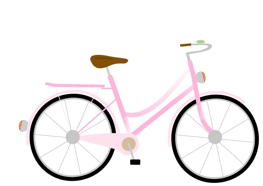 Розовый велосипед
