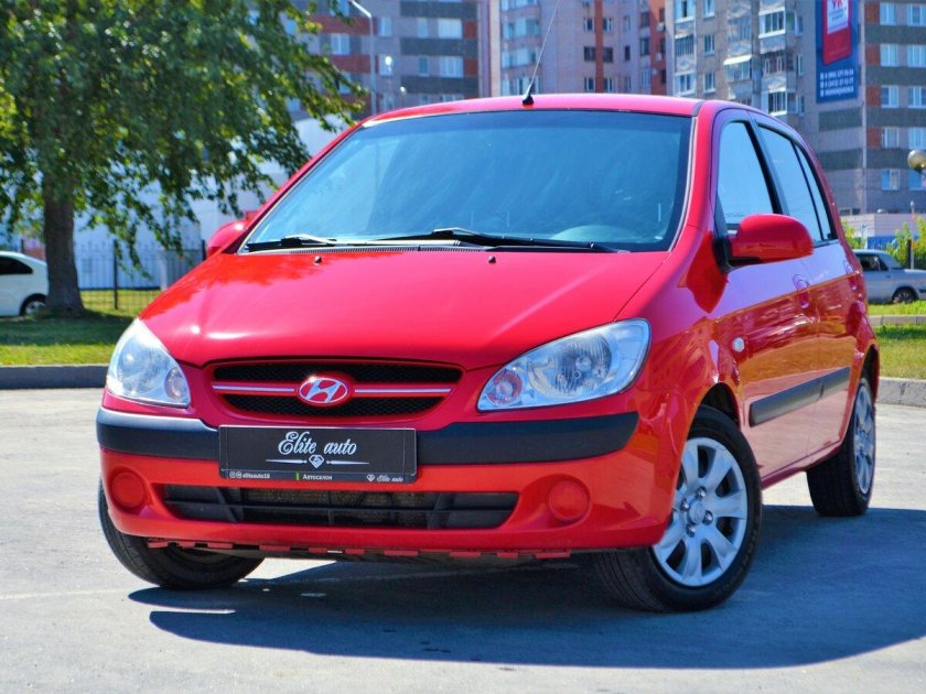 Хендай Гетц красный