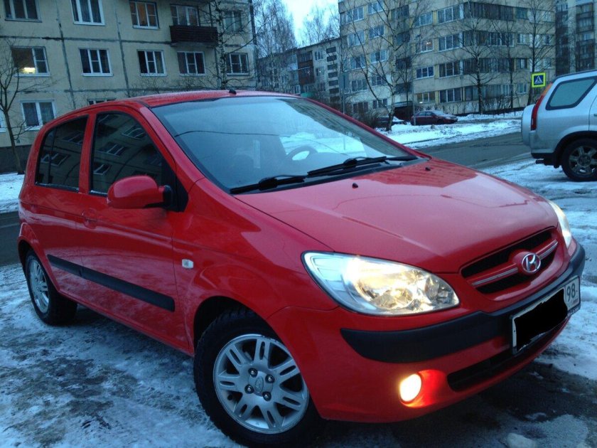 Хендай Гетц красный