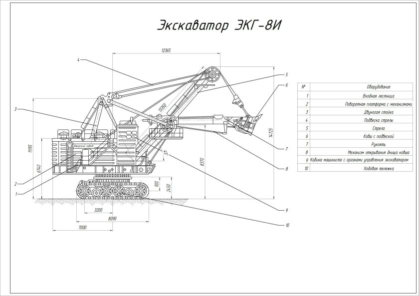 Чертежи экскаватора ЭКГ-5а