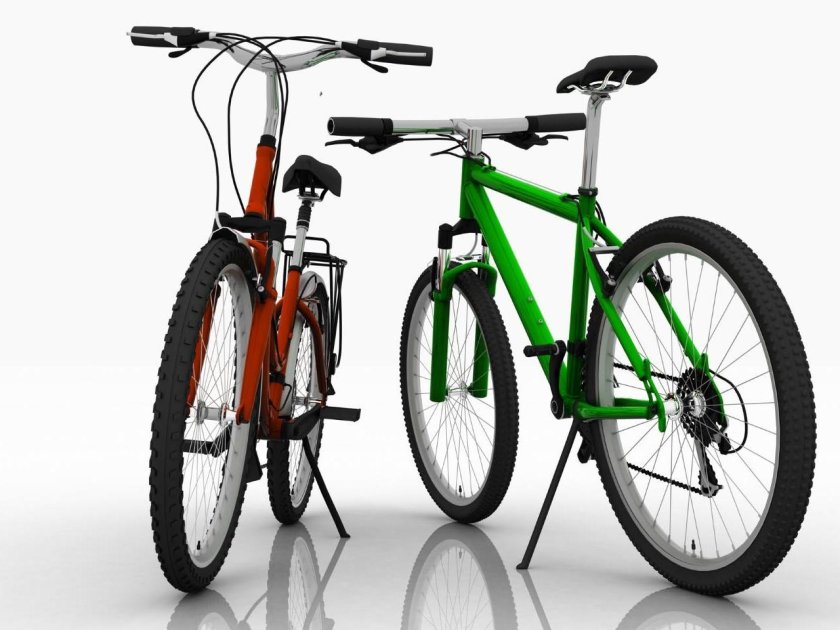 Велосипед на белом фоне