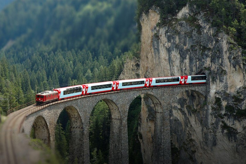 Ретийская железная дорога Швейцария