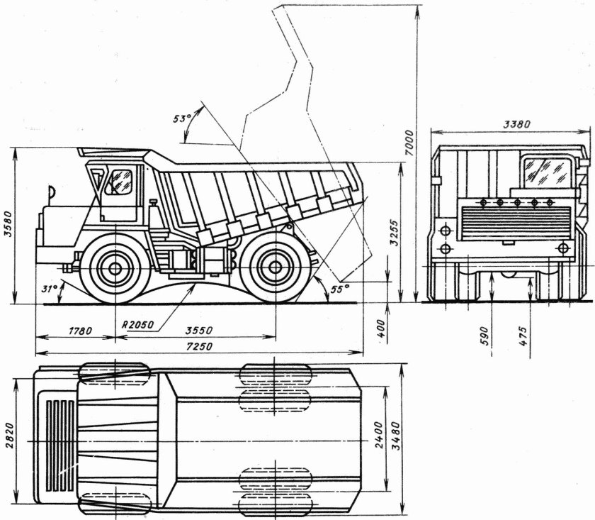 Самосвал БЕЛАЗ 7540