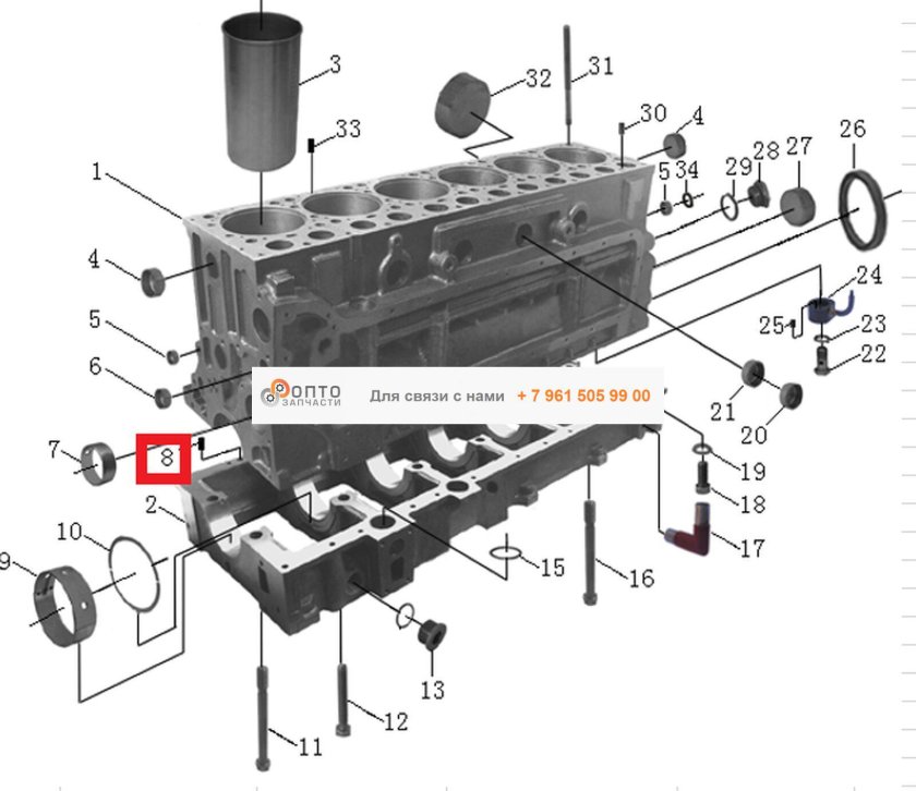 Wd615 блок цилиндров