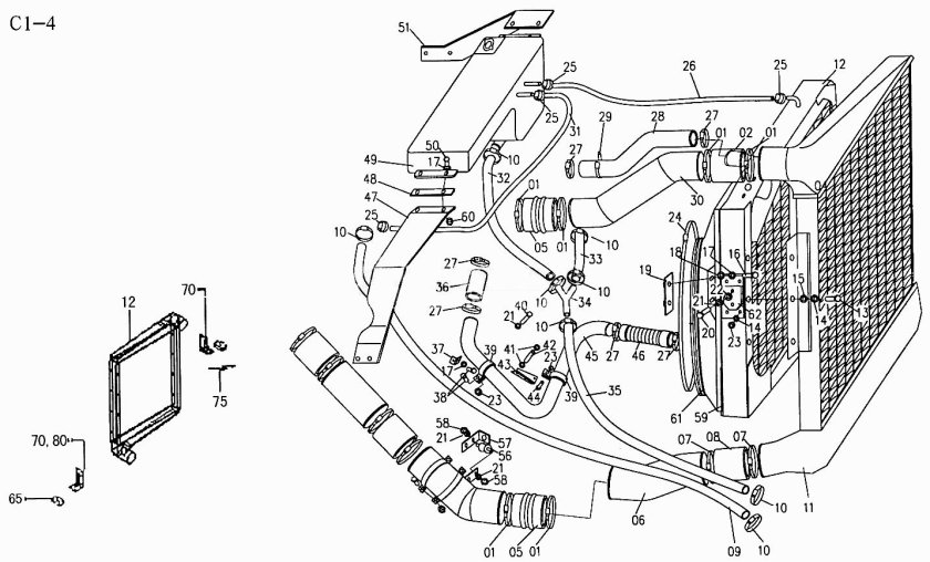 Схема охлаждения двигателя Хово евро 3