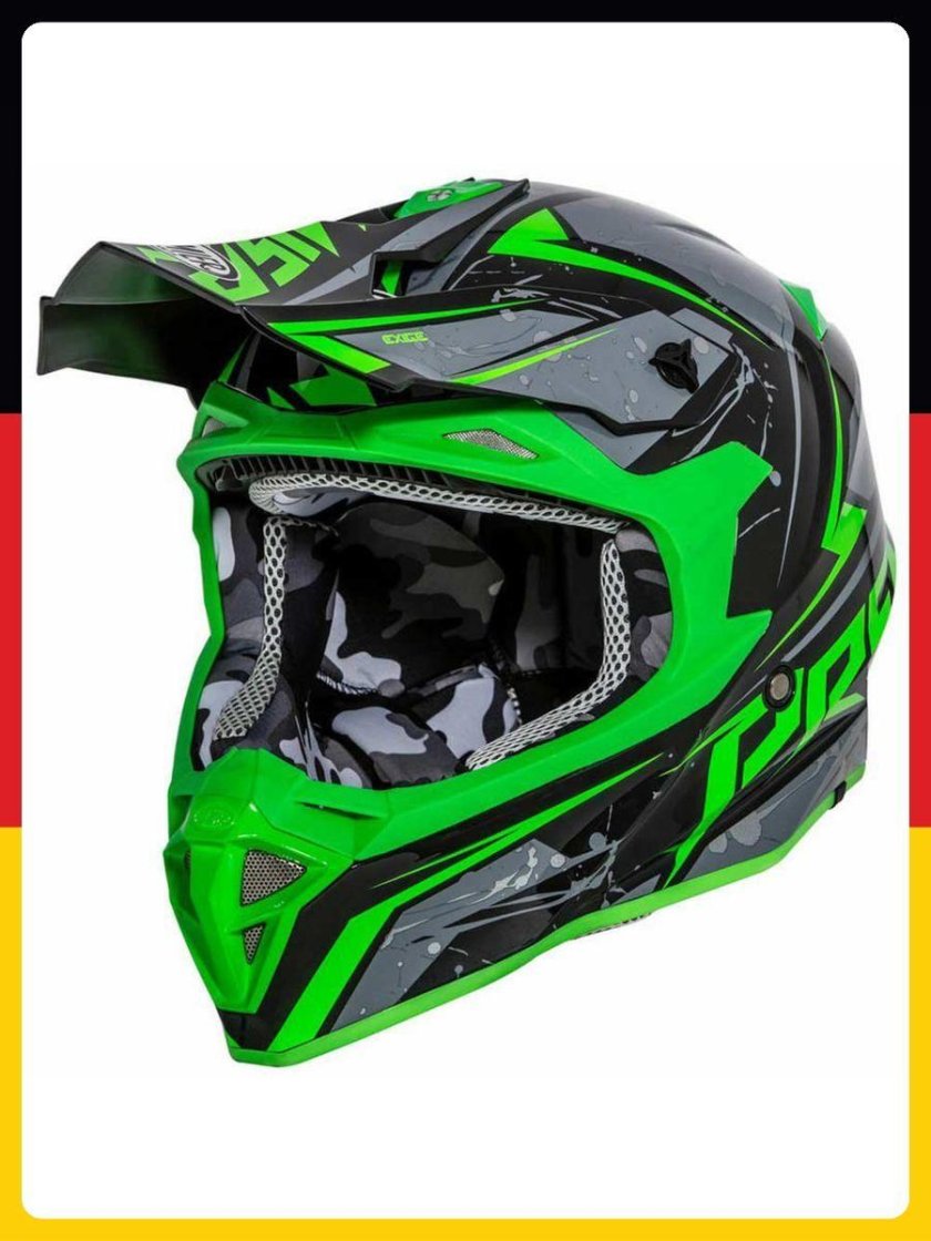 Шлем IXS кроссовый зеленый