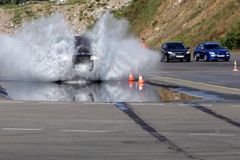 Аквапланирование автомобиля