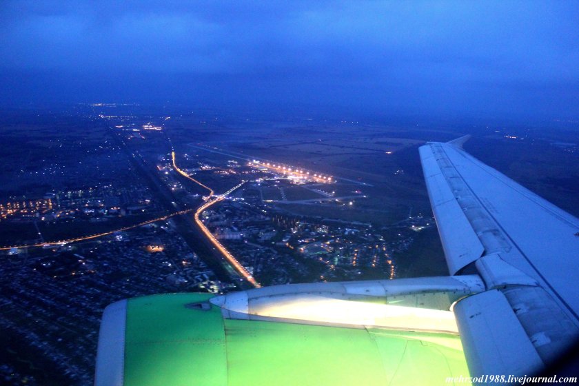 Аэропорт Толмачево Новосибирск из иллюминатора