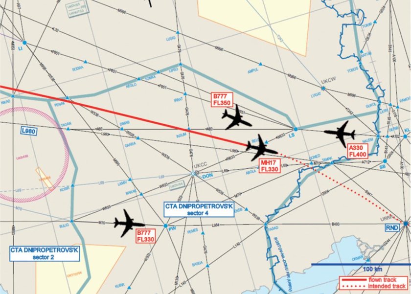 Боинг 777 Малайзия MH 17 до катастрофы