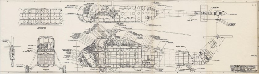 Sikorsky h-34 чертеж