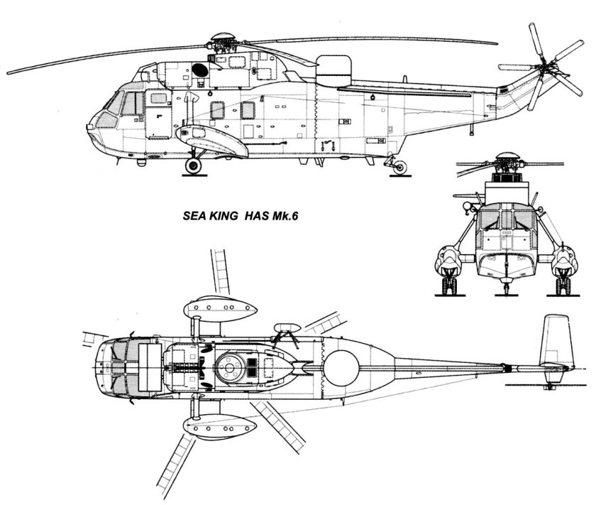 Сикорский Ch-54 чертеж