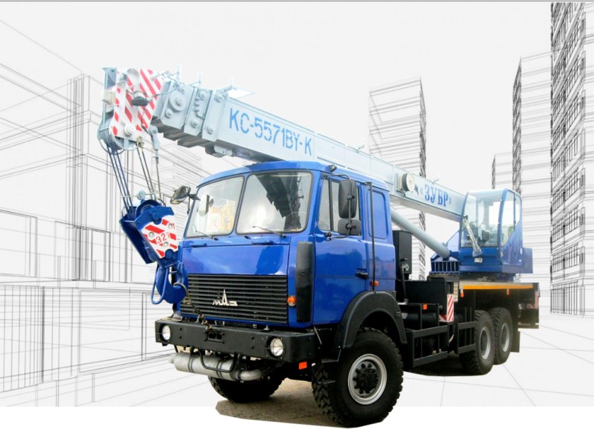МАЗ 6х6 автокран