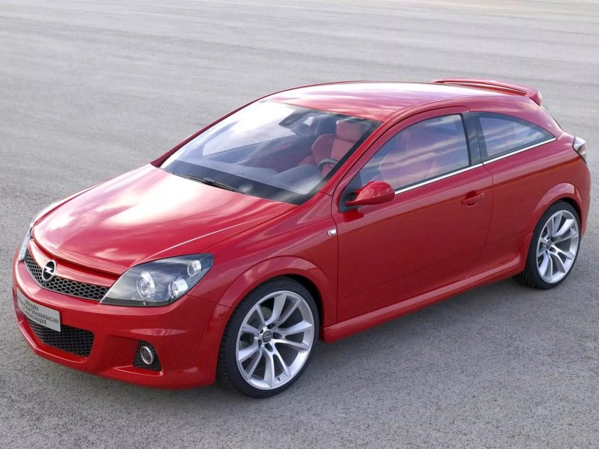 Opel Astra h GTC красный