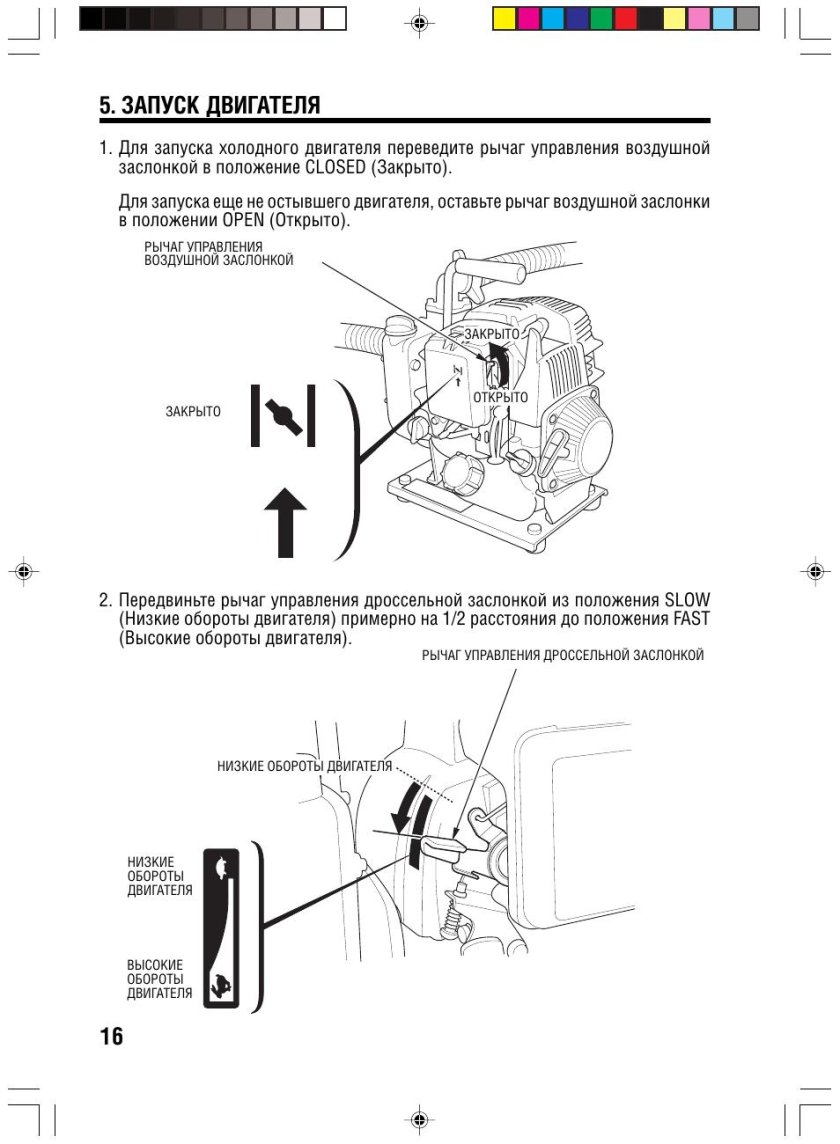 Мотоблок Хонда 5.5 запуск