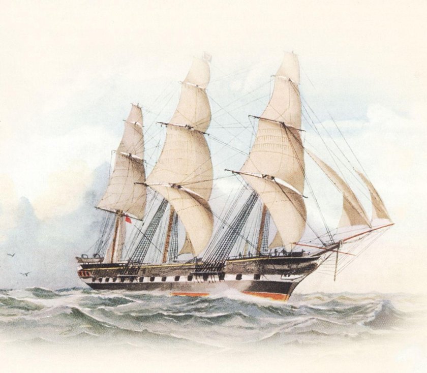 Корабли Надежда и Нева Крузенштерна