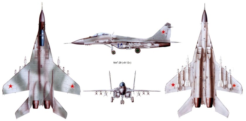 Самолёт миг-29 спереди