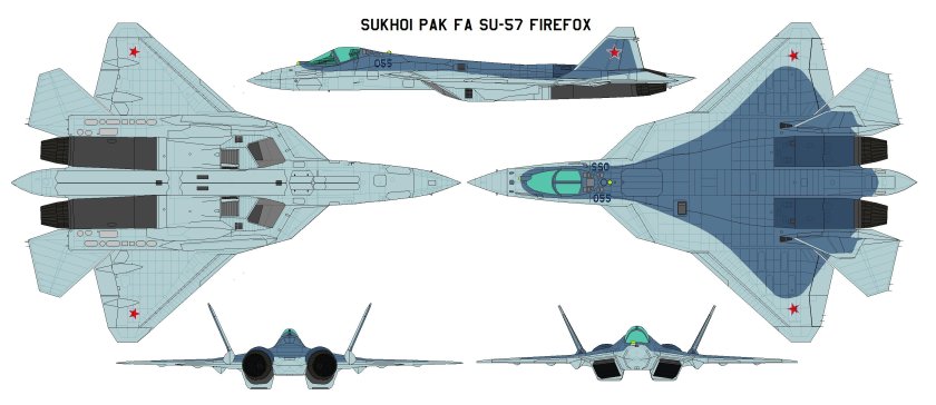 Су-57 двухдвигательный реактивный самолёт