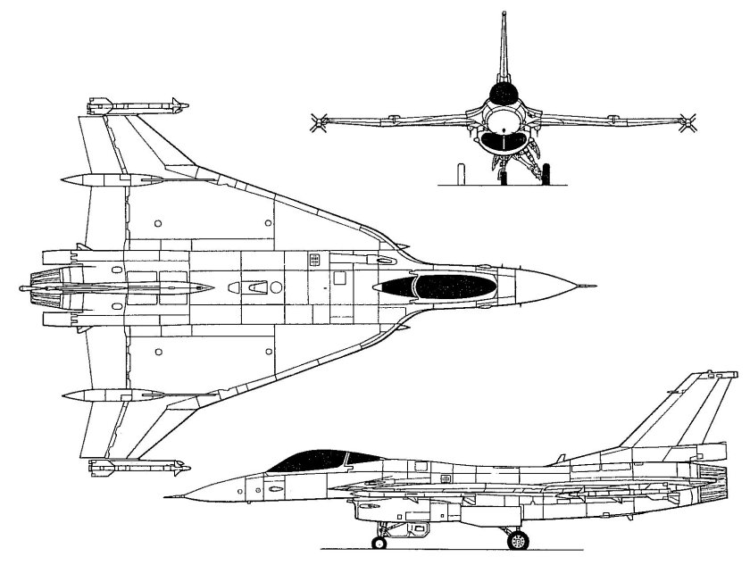 F-16xl чертежи