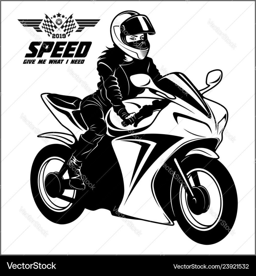 Мотоцикл монохром