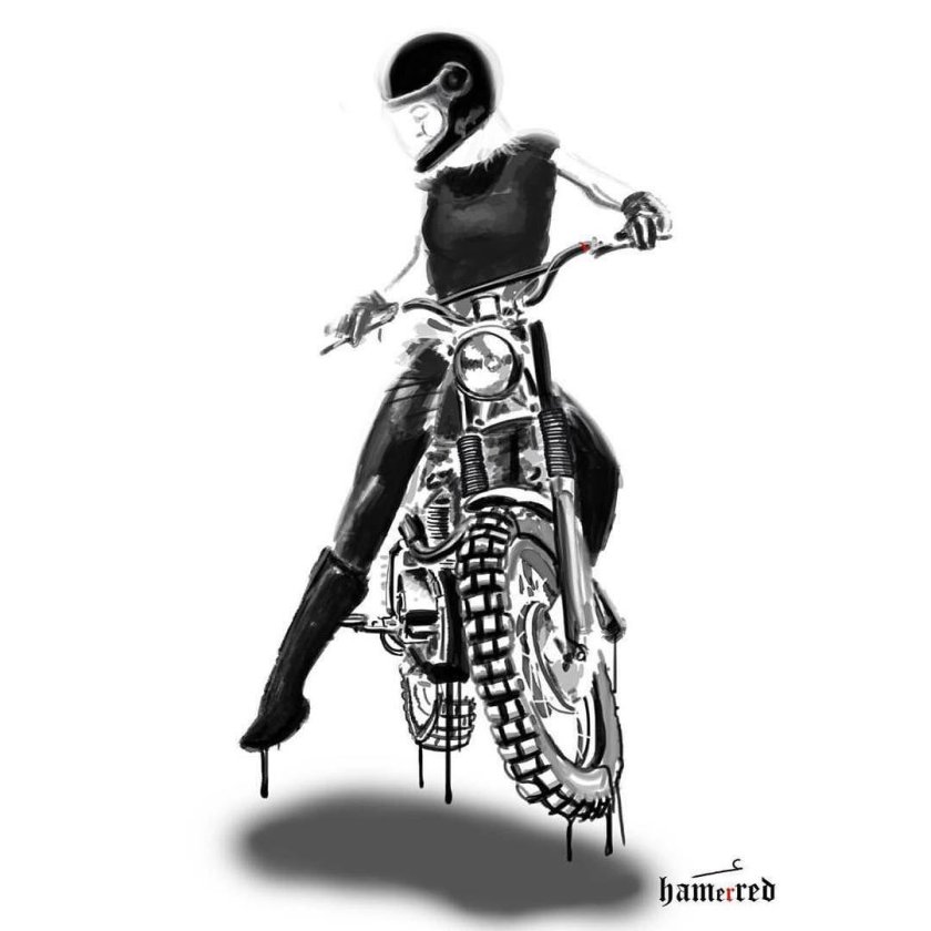 Девушка на мотоцикле