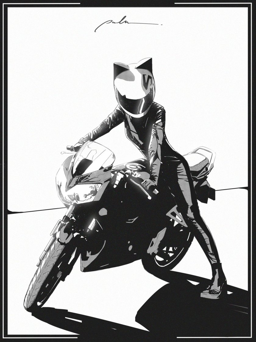 Дюрарара Селти на мотоцикле