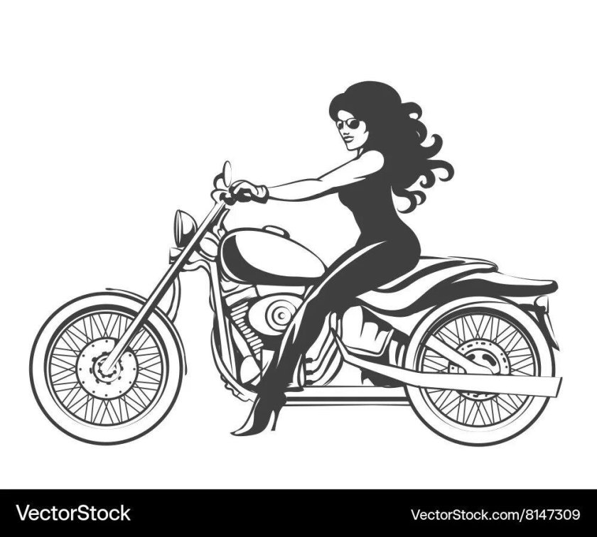 Девушка на мотоцикле