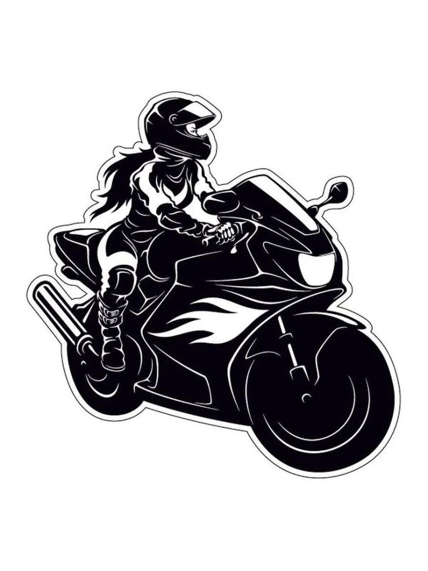 Раскраска с наклейками "мото"