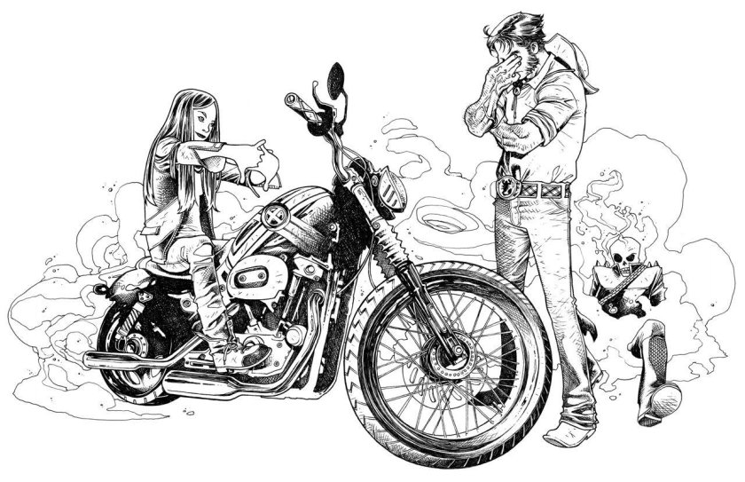 Байкер рисунок