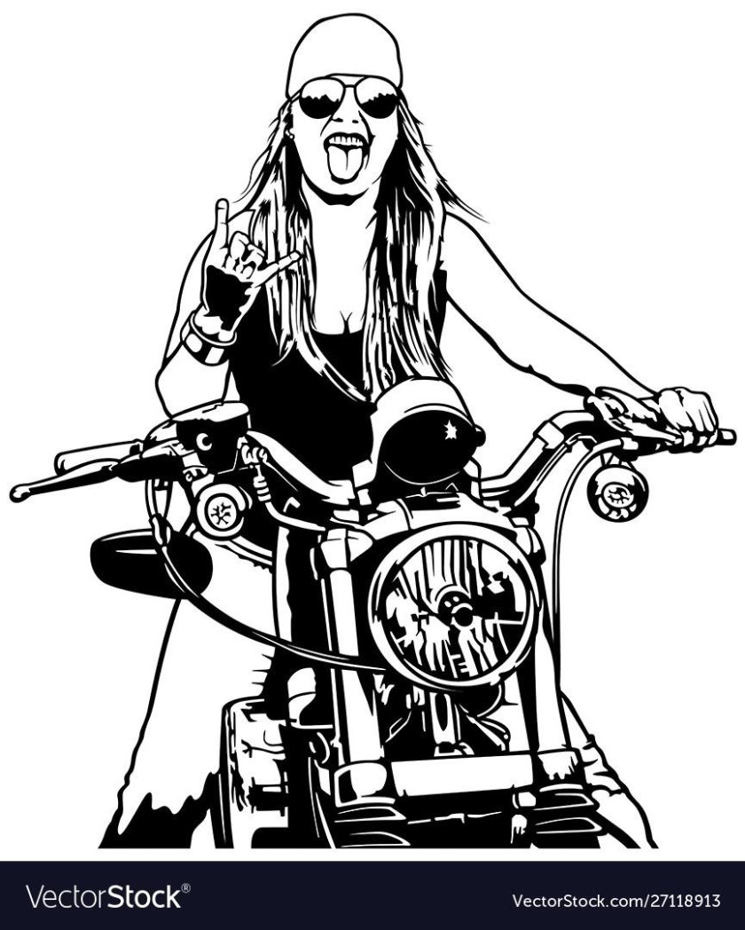 Девушка на мотоцикле