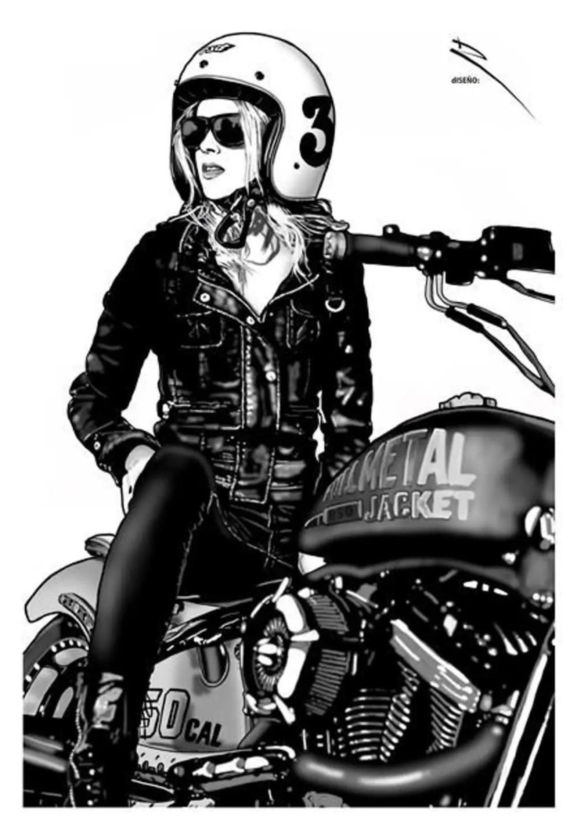 Девушка на мотоцикле