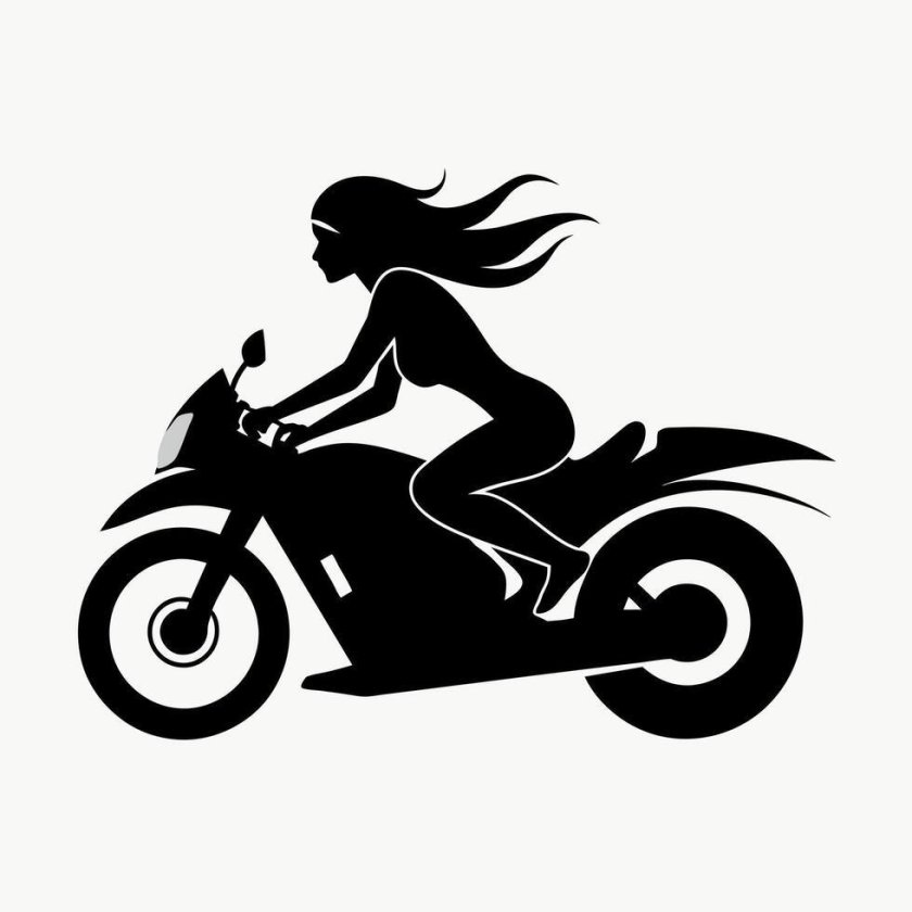 Девушка на мотоцикл