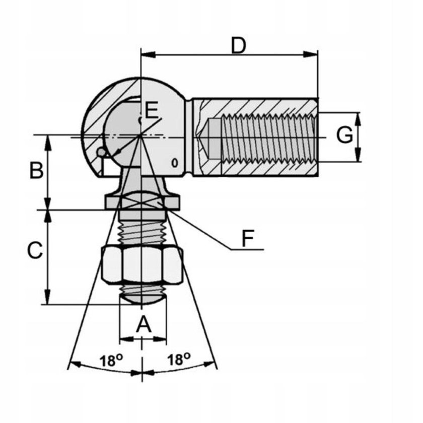 Угловой шарнир Kipp k0734.16101