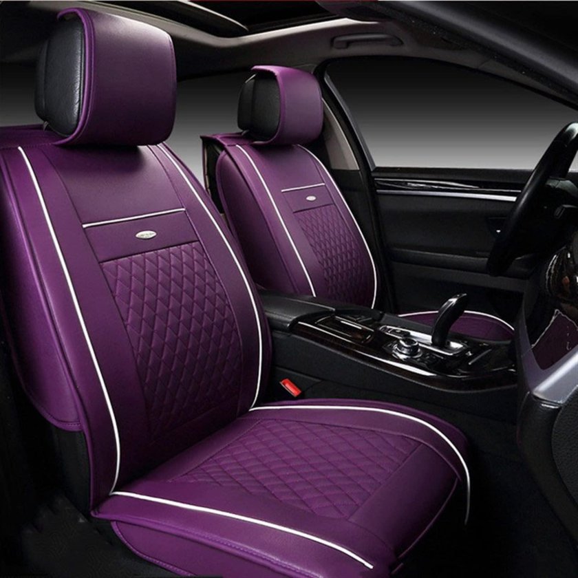 Сиреневые чехлы на машину