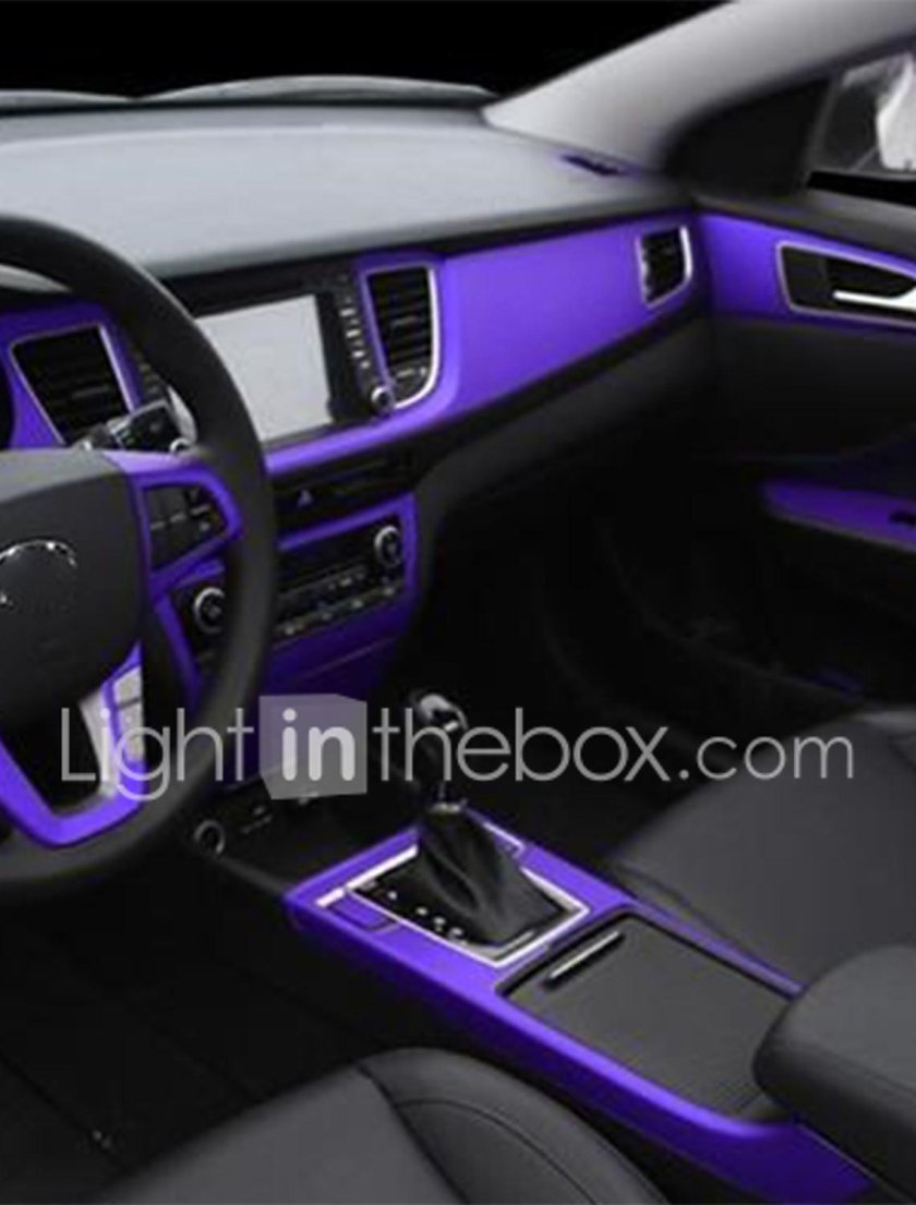 Фиолетовый салон авто