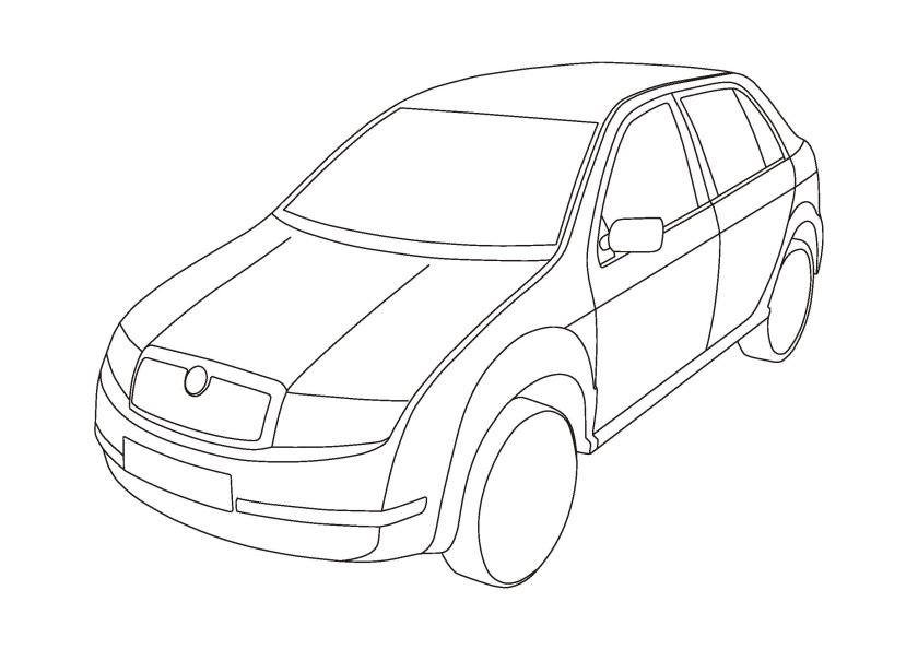 Раскраски машины Шкода Кодиак
