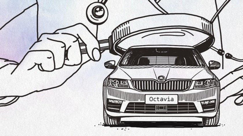 Раскраска Шкода Октавия а5