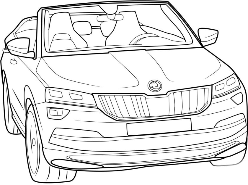 Раскраска Шкода Кодиак