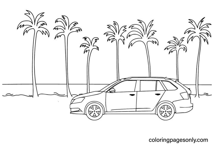 Раскраска шкода октавия