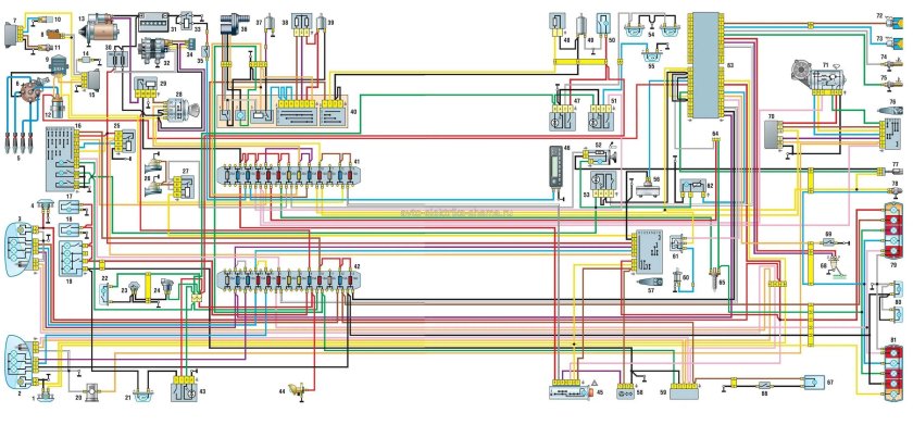 Схема электрооборудования ГАЗ 3302 двигатель ЗМЗ 402