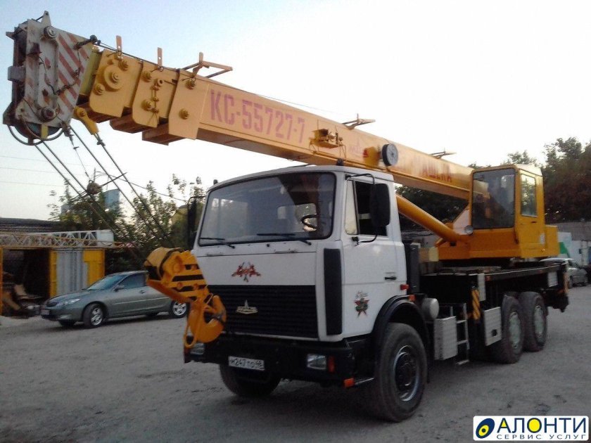 МАЗ кран Ивановец 25т