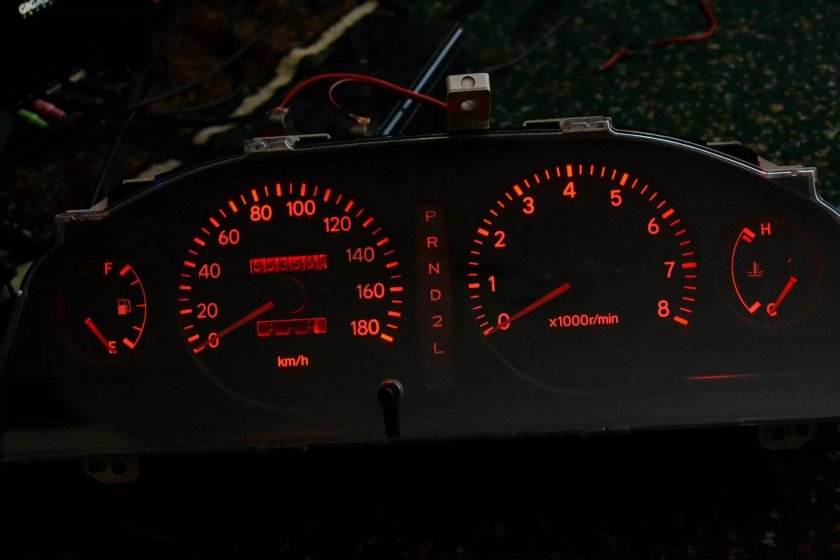 Пересвет приборной панели Toyota Corona Premio