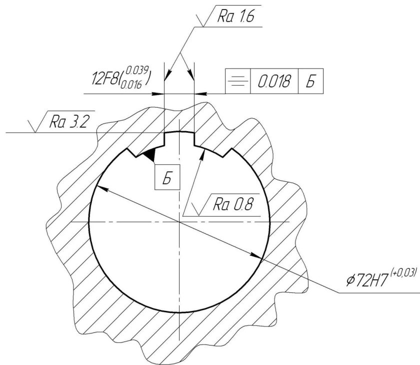 Эвольвентное шлицевое соединение чертеж