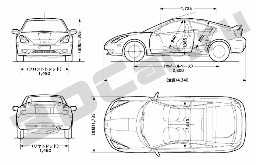 Чертежи Тойота Камри 40