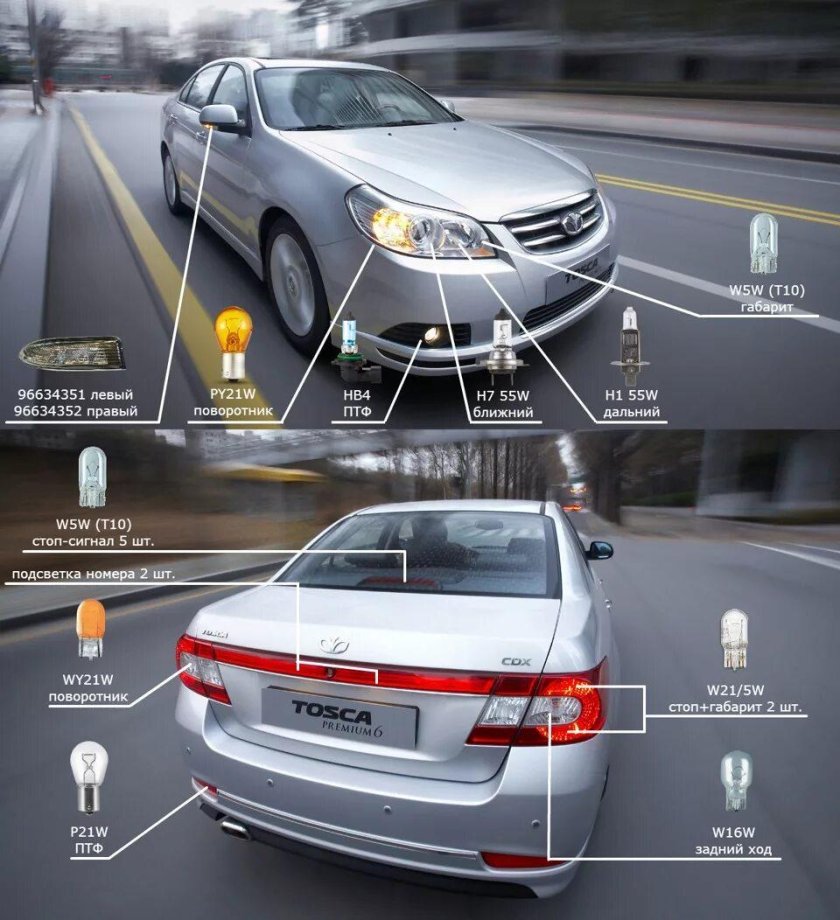 Лампа ближнего света Шевроле Эпика 2011