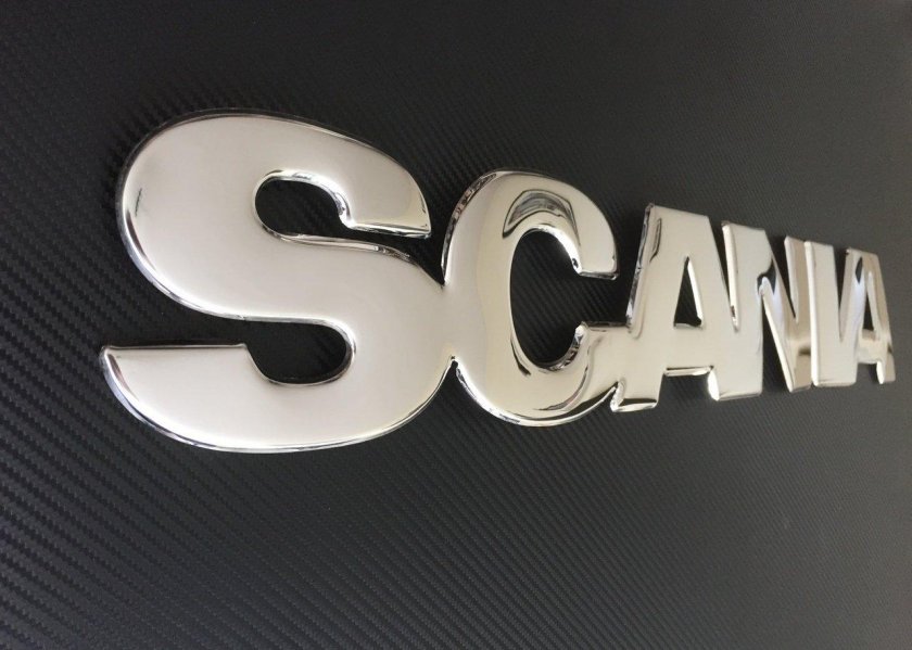 Шильдик Скания на капот